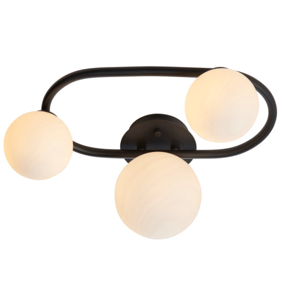 Freyza - Pulsa Matt Black Ceiling Light IP44