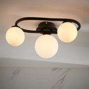 Freyza - Pulsa Matt Black Ceiling Light IP44