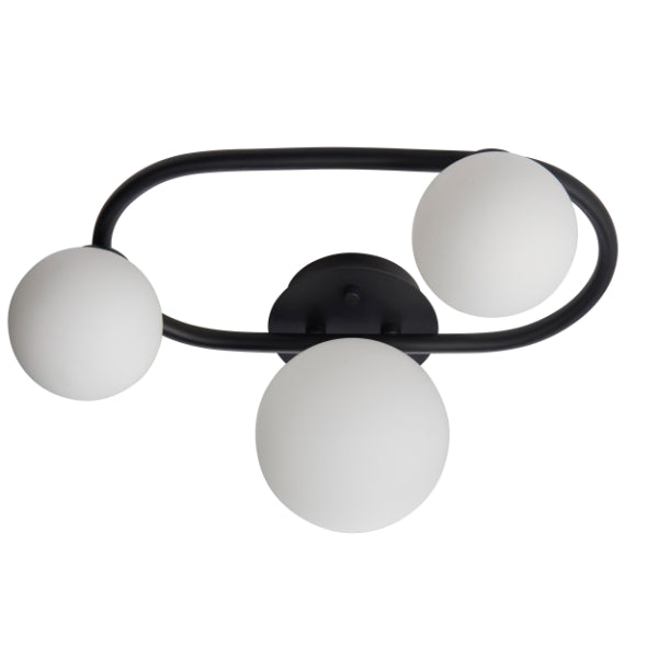 Freyza - Pulsa Matt Black Ceiling Light IP44
