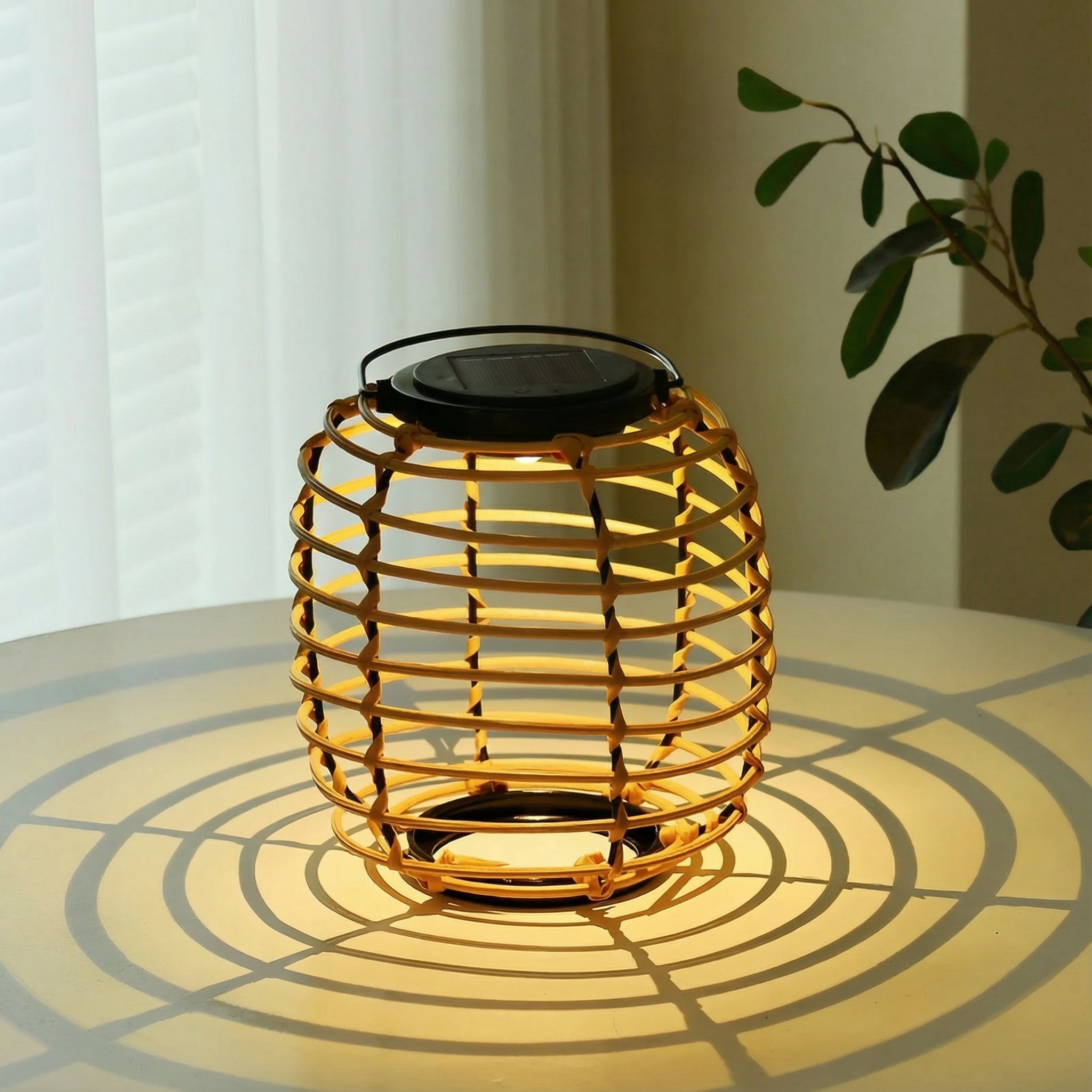 Freyza - Solar Lantern Garden Light Outdoor Waterproof LED Rattan 18cm