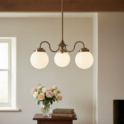 Freyza | 3-Light Glass Chandelier – Dining Room Living Room