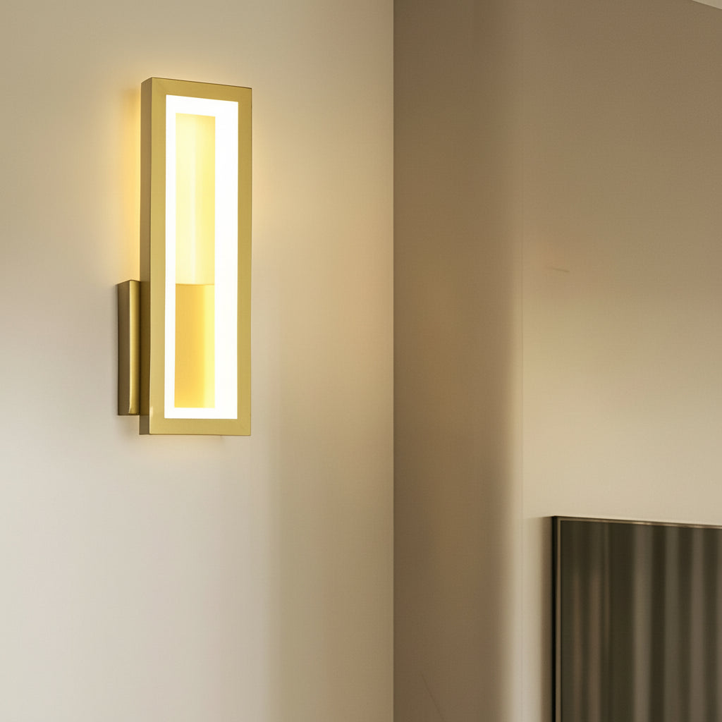 Freyza - Modern Linear LED Wall Sconce – Minimalist Iron & Acrylic Rectangular Wall Light