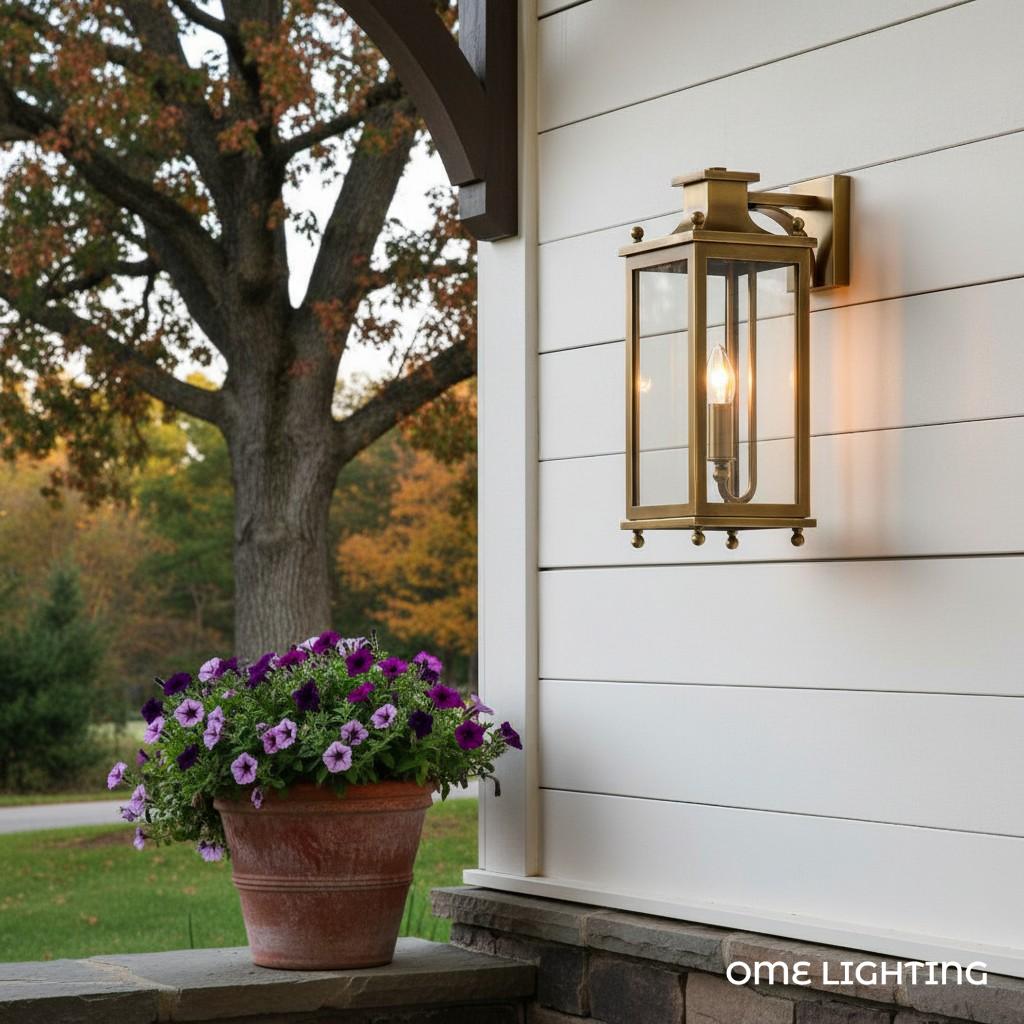 Freyza | Brass Glass Wall Light – Bedroom Hallway