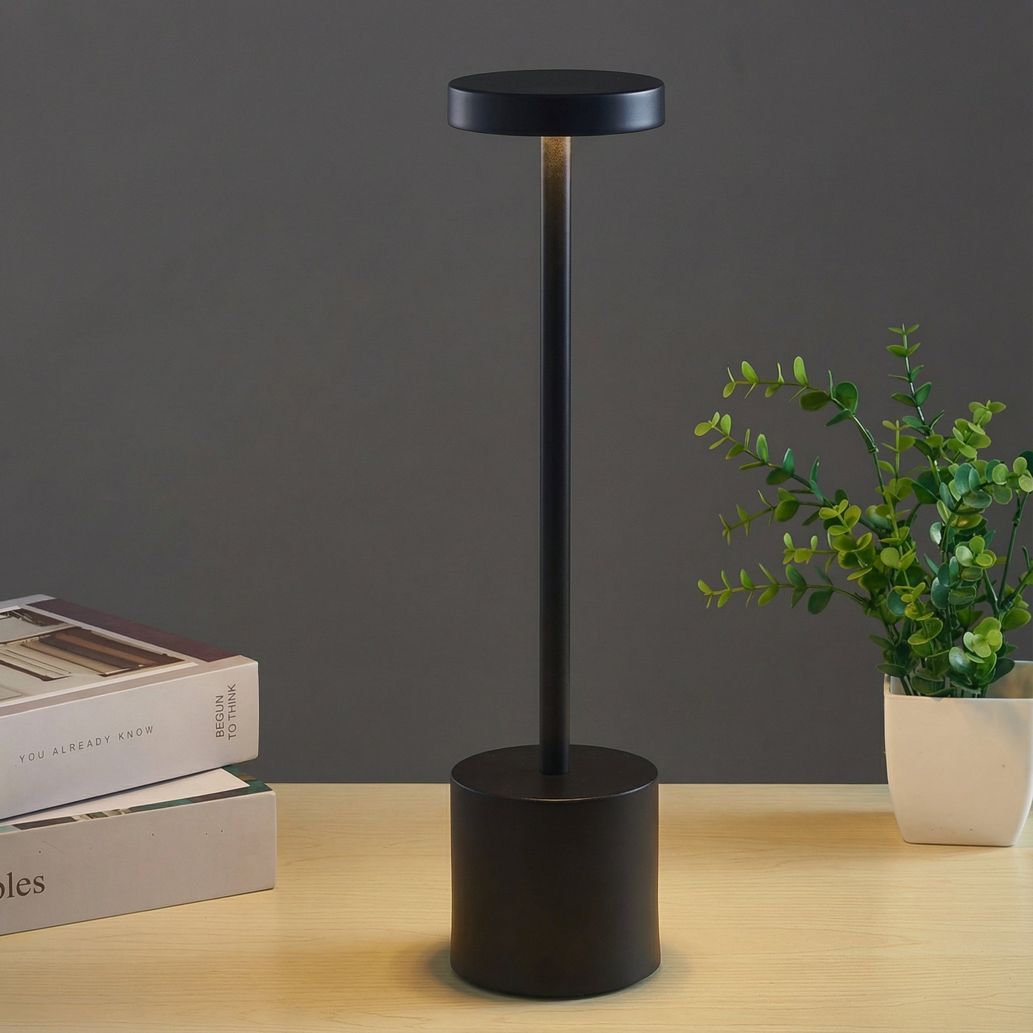 Freyza - LED Table Lamp Cordless Rechargeable 3-Color Touch Dimmable Metal 34cm / 13.4in