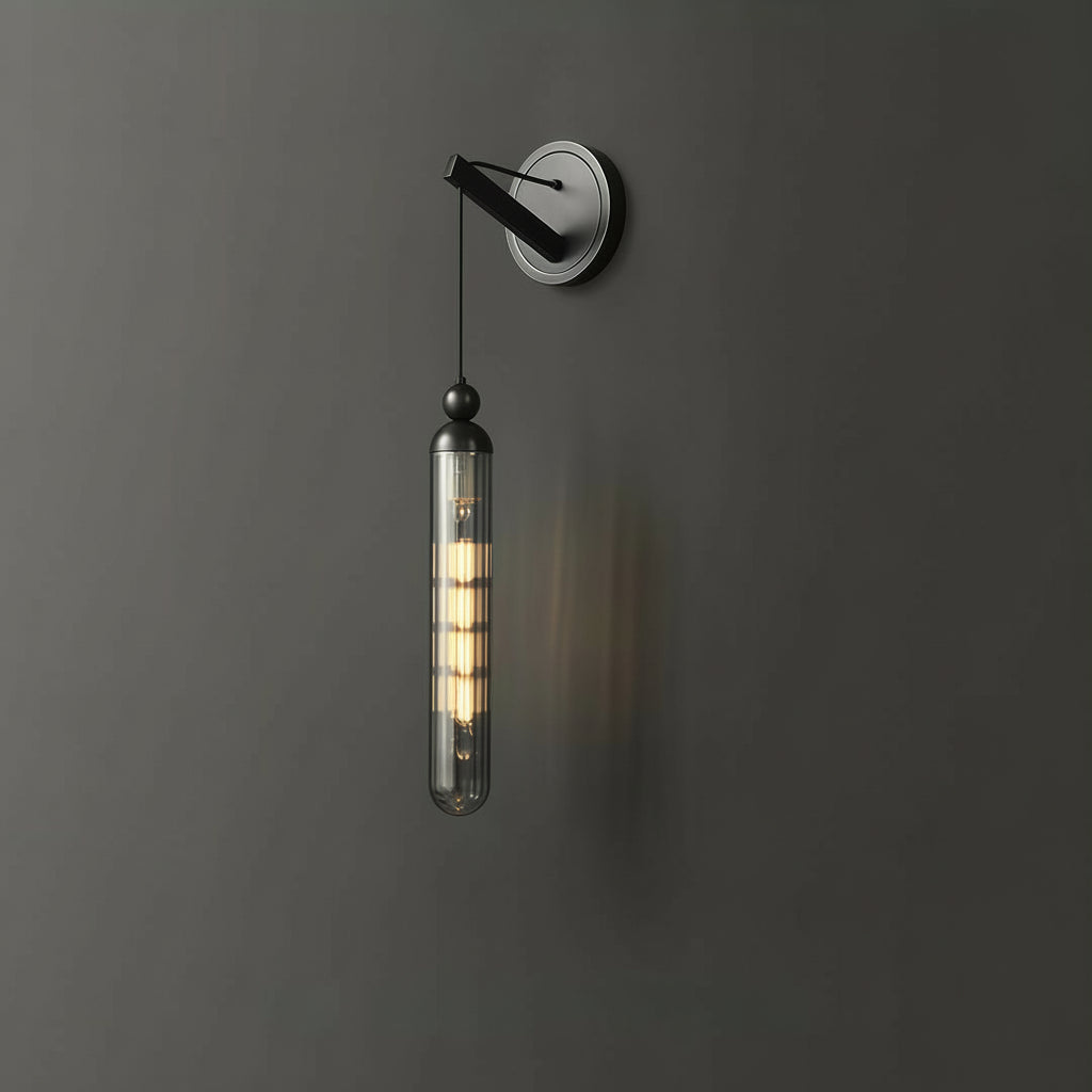 Freyza - LED Wall Sconce – Minimalist Brass Glass Globe Pendant G9 (12x45cm)