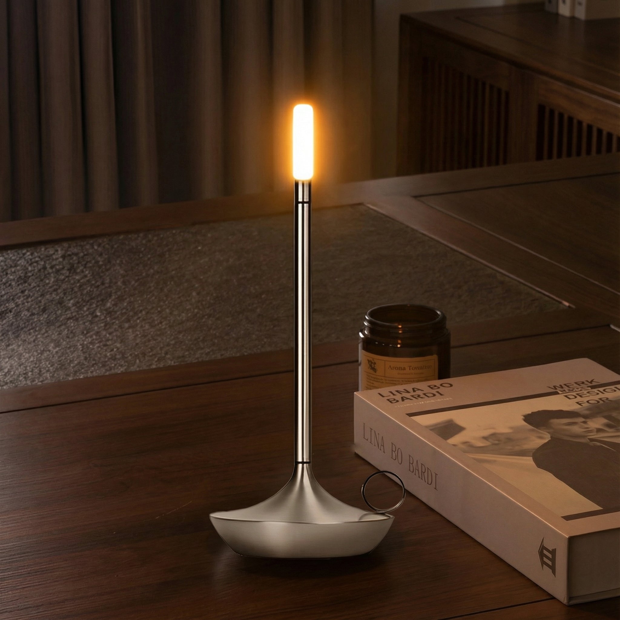 Freyza - LED Table Lamp Cordless Rechargeable Touch Dimming Aluminum 26cm / 10in