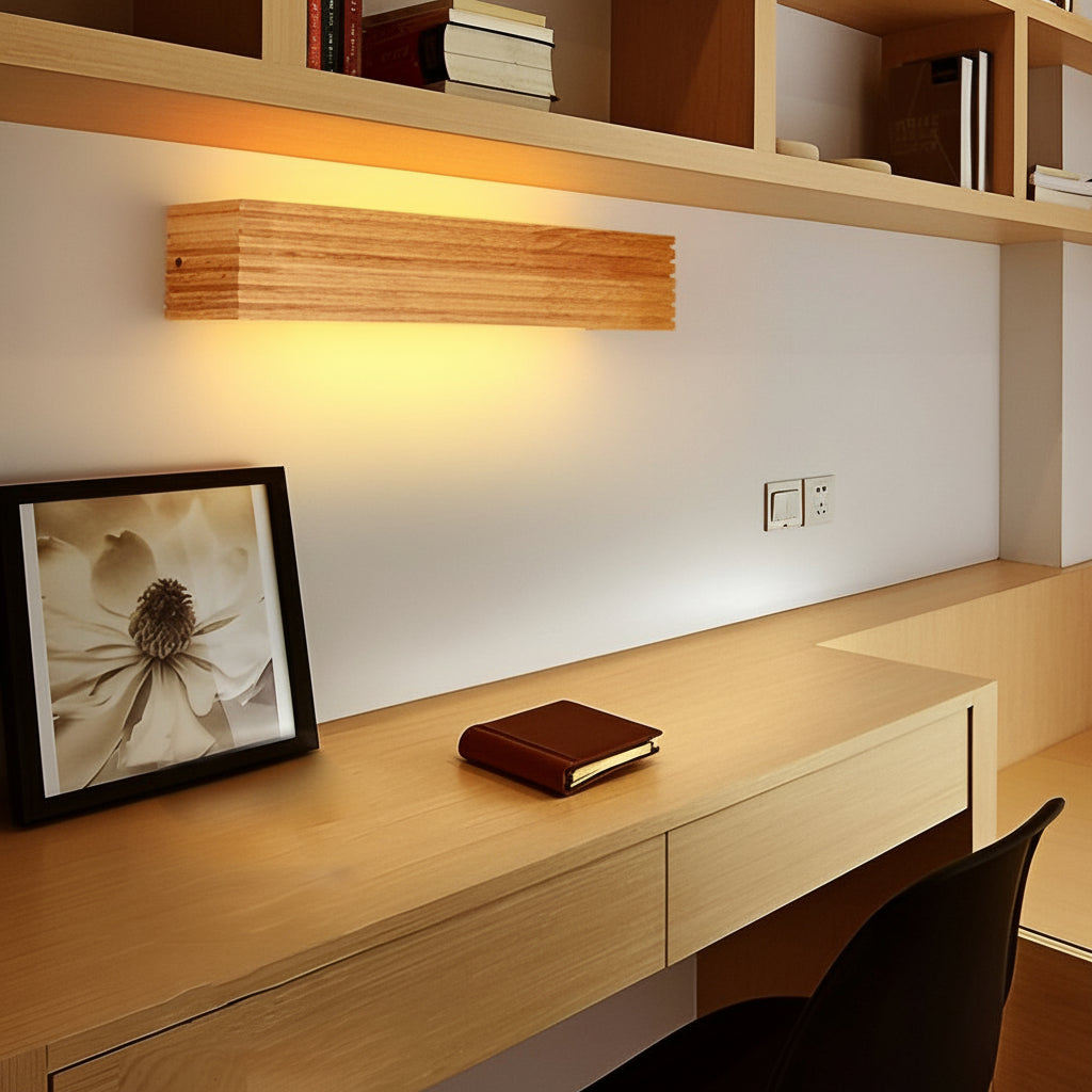 Freyza - Nordic Solid Wood LED Vanity Light – Waterproof Bathroom Mirror Sconce (Linear Design)