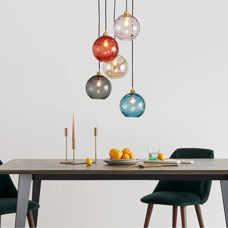 Freyza | Glas-Pendelleuchte mit Wasserwelleneffekt – Küche, Esszimmer