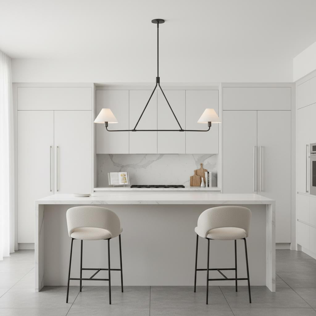 Freyza | Vector Brass Fabric Chandelier