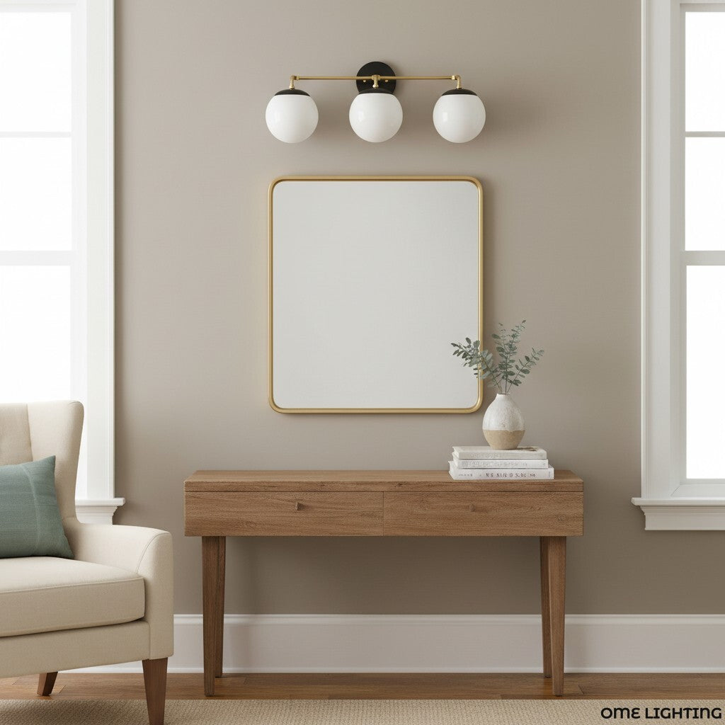 Freyza | 3-flammige Glas-Wandleuchte – Wohnzimmer, Flur