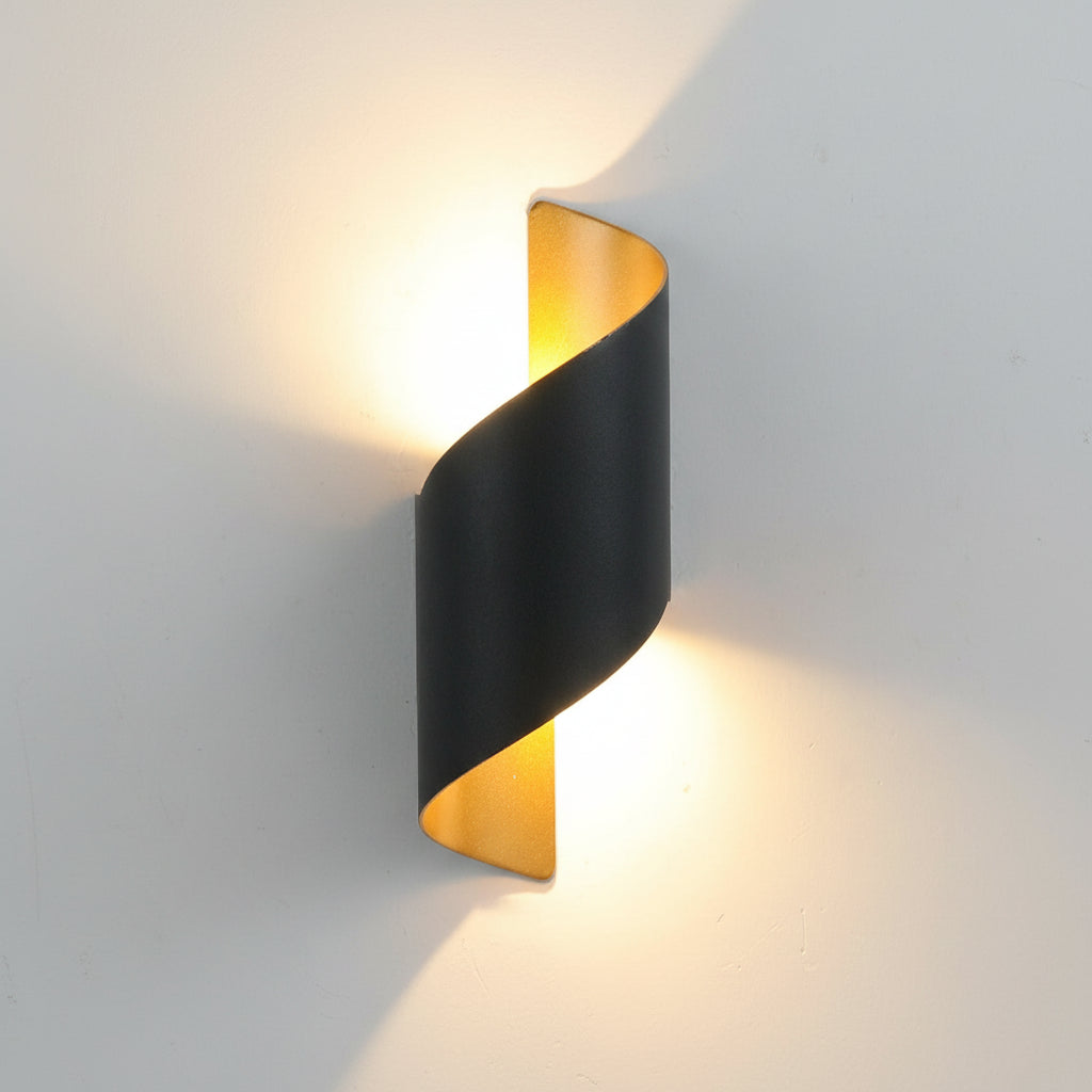 Freyza - Spiral-LED-Wandleuchte – wasserdichtes Aluminium mit zweiseitigem Licht 10W (Innen/Außen)