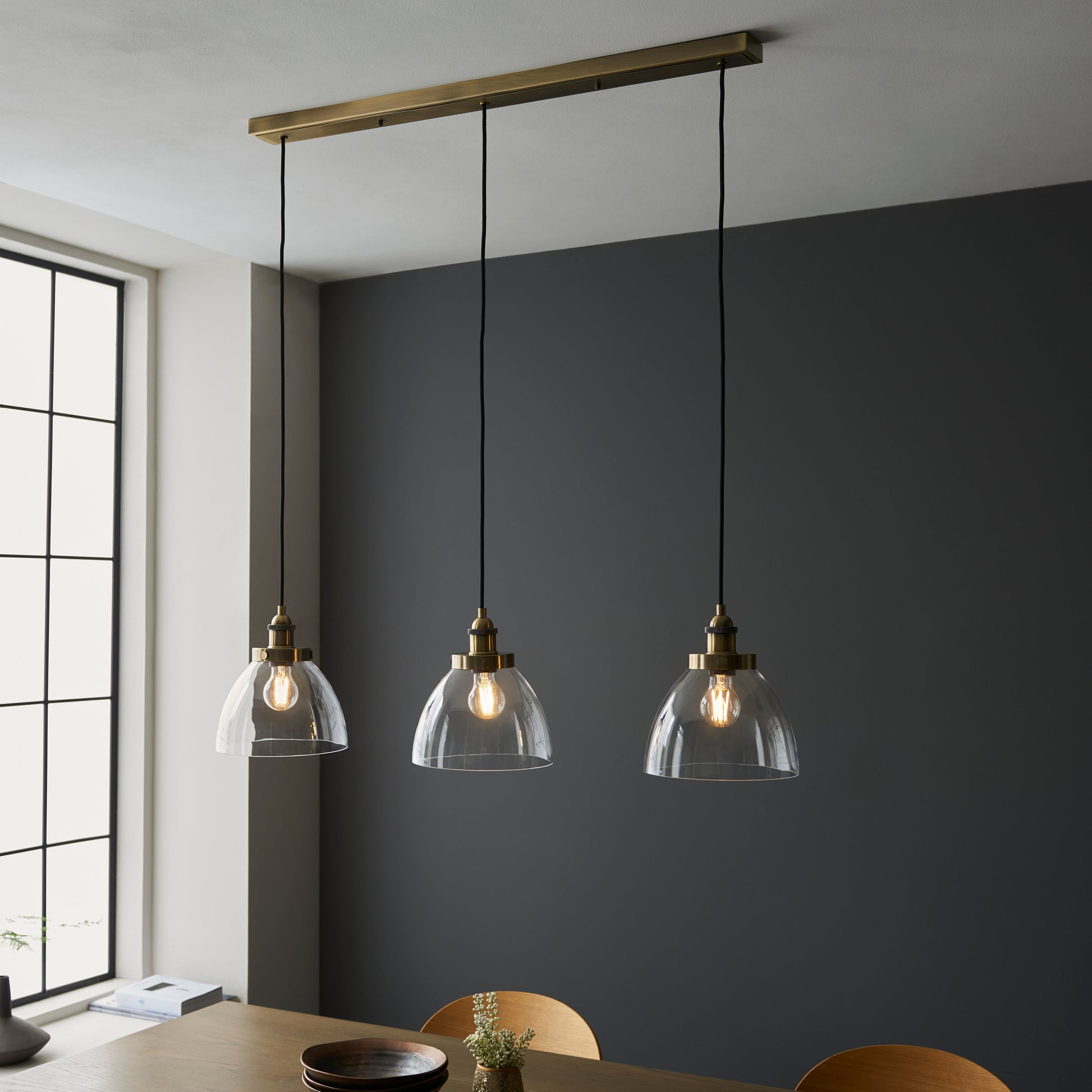Hansen | Rustic Vintage 3 Pendant Light Ceiling Bar Fixture 3