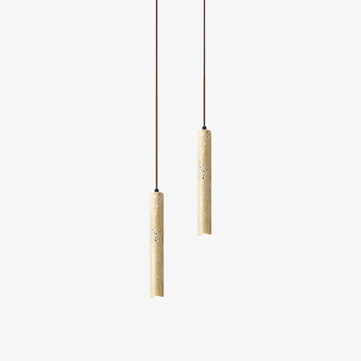 Suspension cylindrique en travertin Freyza | Olvynarae – Cuisine et salle à manger