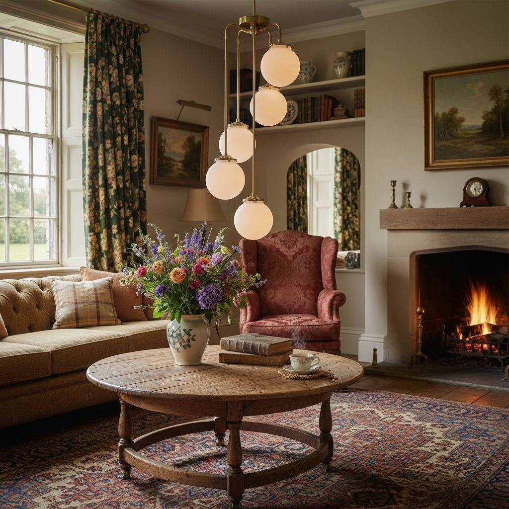 Freyza | Brass Glass Chandelier – Dining Room Living Room