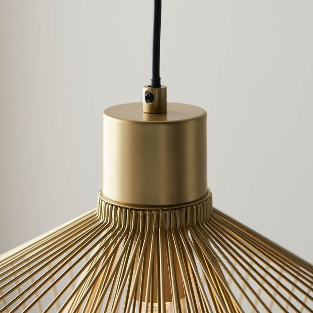 Freyza - Kimberley 1 Light Gold Pendant Ceiling Light