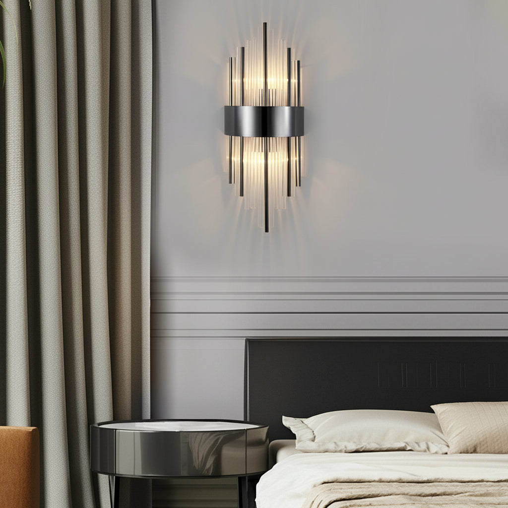 Freyza - Crystal Wall Sconce Stainless Steel LED 60cm / 24in 3-Color Dimmable Postmodern Light