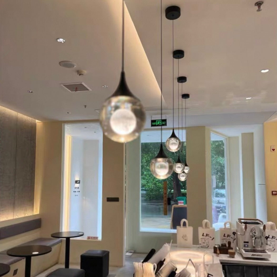 Freyza - Moon Clear Glass Ball Pendant Light