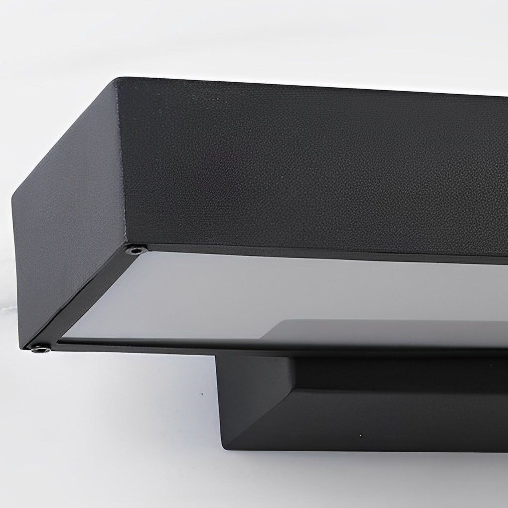 Freyza - Modern LED Outdoor Wall Sconce, Waterproof Stainless Steel, Black Finish, IP65 Exterior Fixture