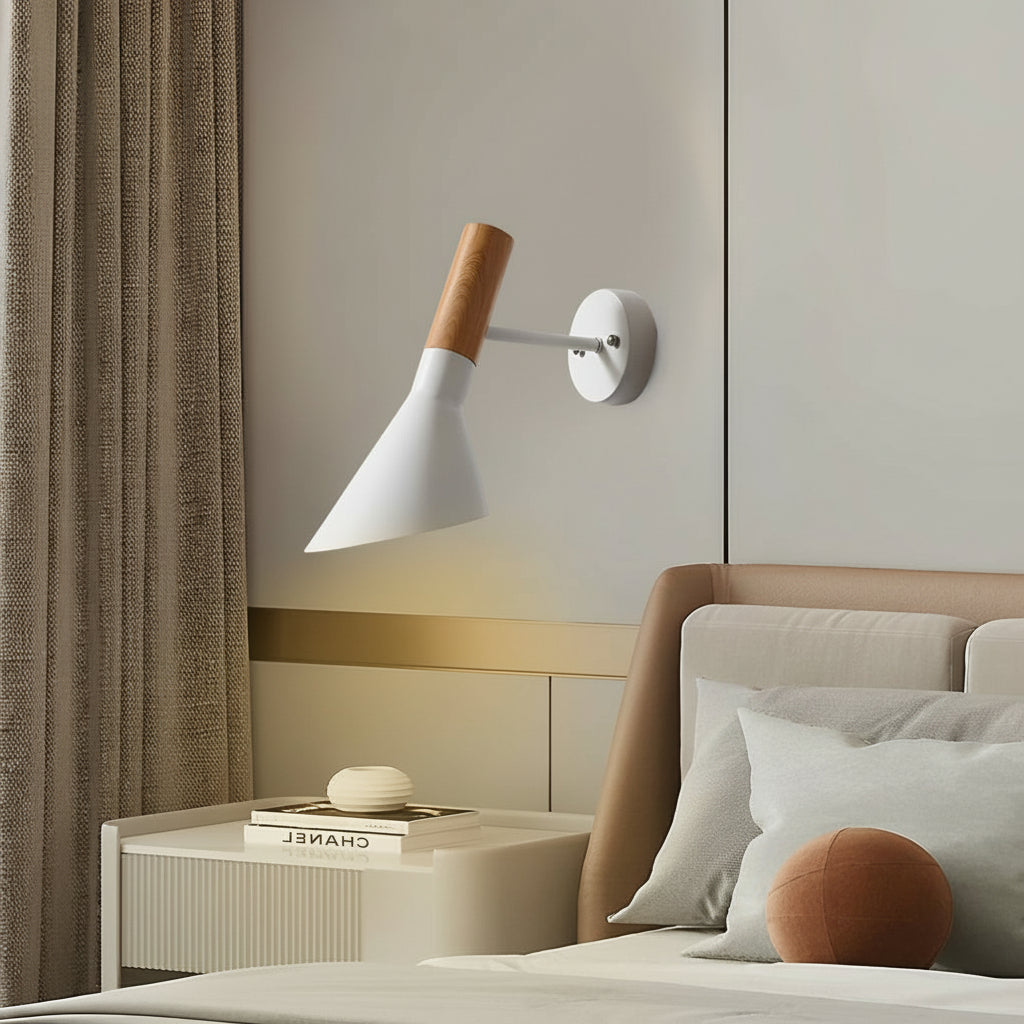 Freyza - LED Wall Sconce Light – Modern Adjustable Retro Iron Glass Black (56x25cm / 22x10in)