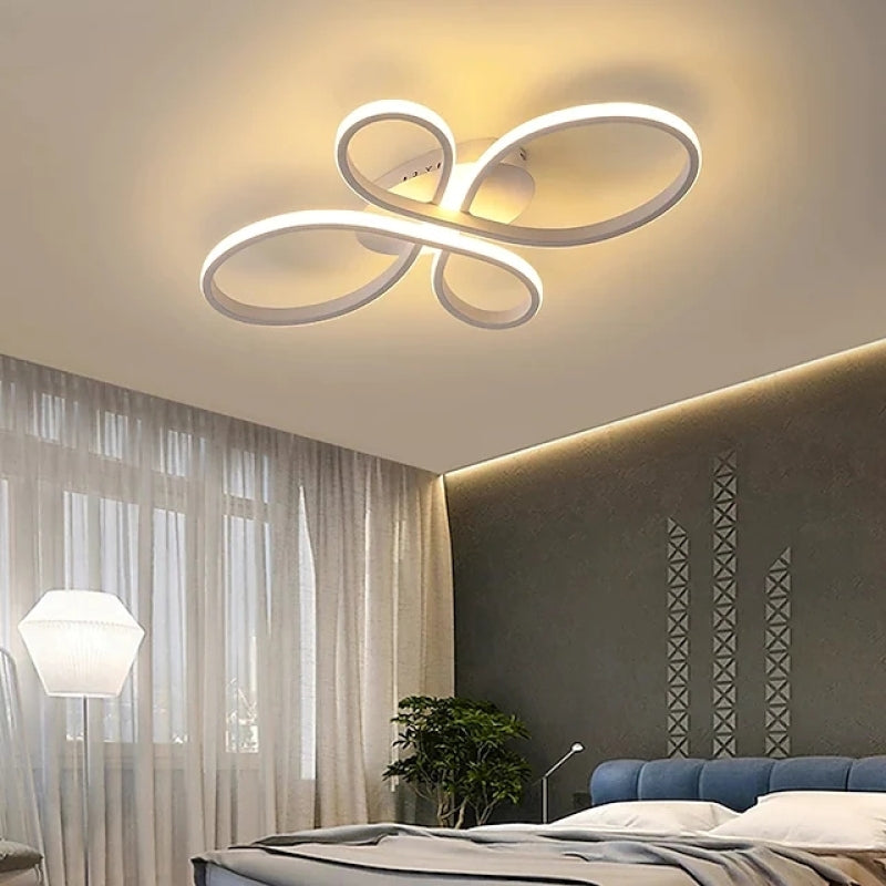 Freyza | Brisa plafonnier LED moderne blanc à éclairage multiple, à montage affleurant – chambre, couloir, cuisine modernes