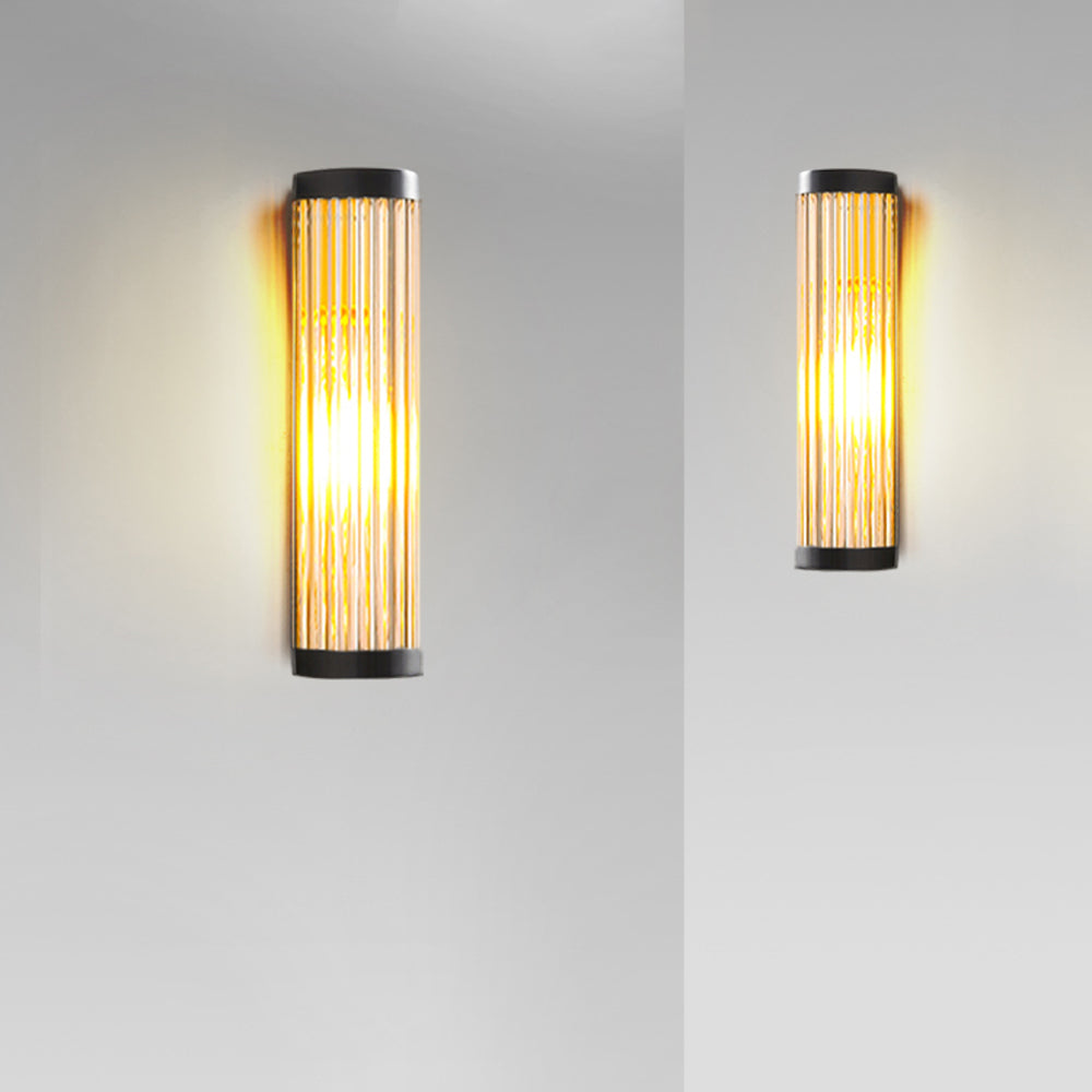 Freyza | Applique murale extérieure moderne en verre noir semi-cylindrique Yoru – Porche de jardin moderne extérieur