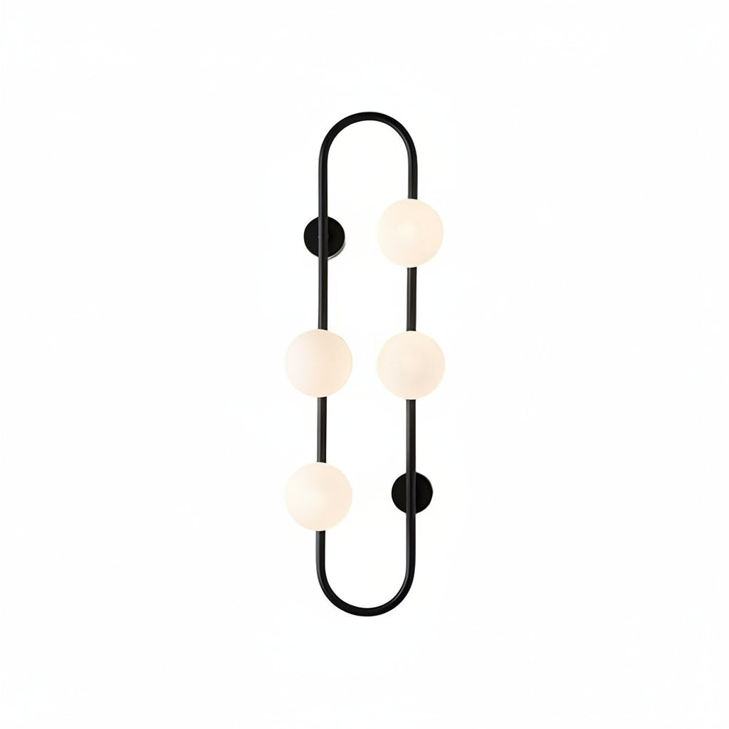 Freyza - LED Wall Sconce Light – Modern 4-Ball Glass Bubble Postmodern (62x24cm / 24.4x9.4in)