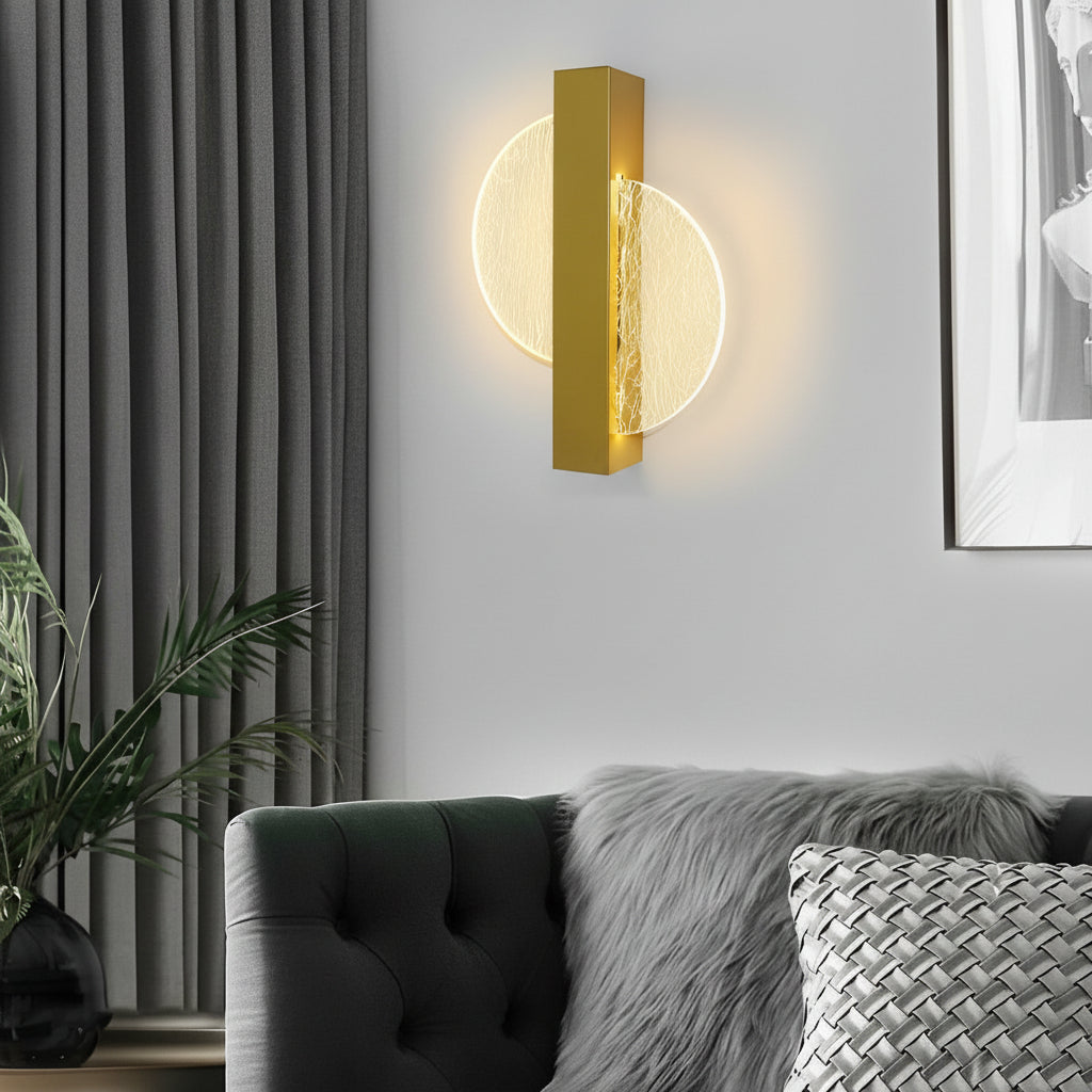 Freyza - LED Wall Sconce Light – Modern Nordic Geometric Acrylic Bedside (25x20cm / 9.8x7.9in)