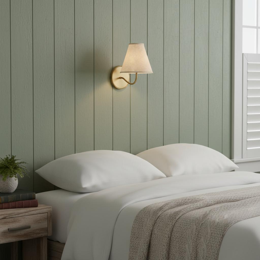 Freyza | Wandleuchte aus Leinenstoff – Schlafzimmer, Flur