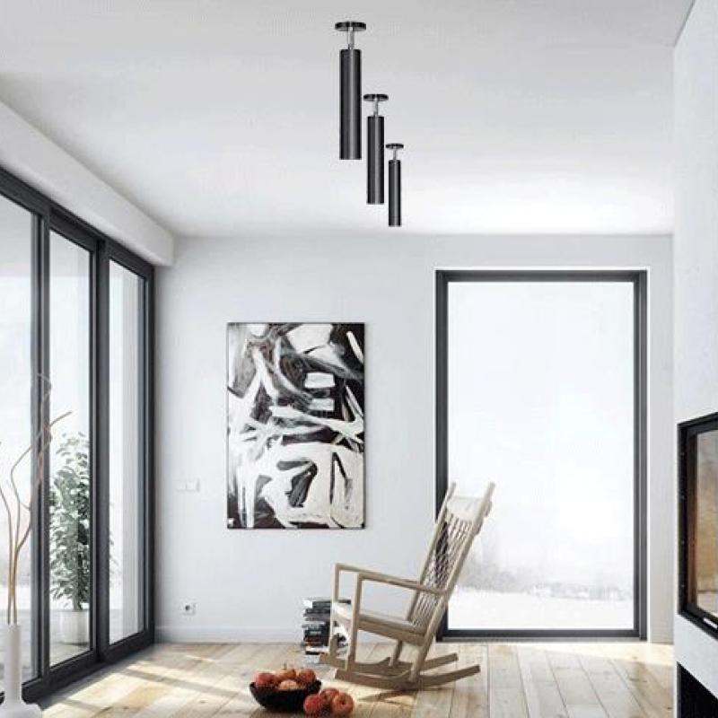Freyza | Plafonnier noir et blanc – Moderne pour chambre, couloir et cuisine