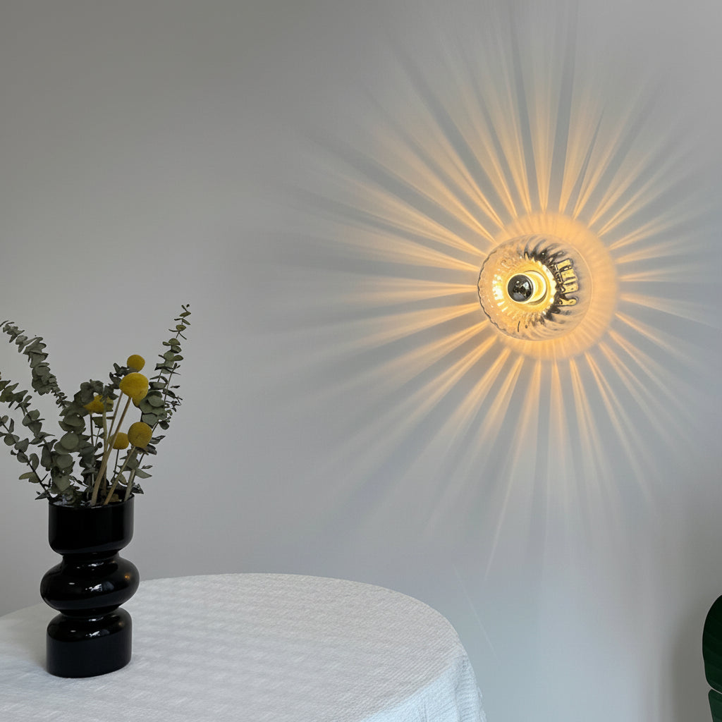 Freyza - LED Wall Sconce Light – Modern Jellyfish Round Glass (16x13cm / 6.3x5.1in)
