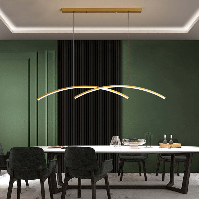Freyza | Suspension noire et dorée – Cuisine et salle à manger modernes