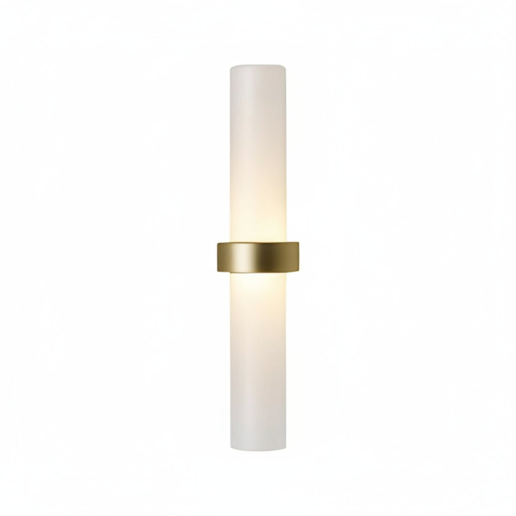 Freyza - LED Wall Sconce Light – Modern Frosted Glass Tube Minimalist (40x6cm / 15.7x2.4in)