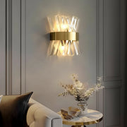 Freyza - Crystal Wall Sconce Up Down Stainless Steel E14 30cm / 12in Modern Art Decor Light