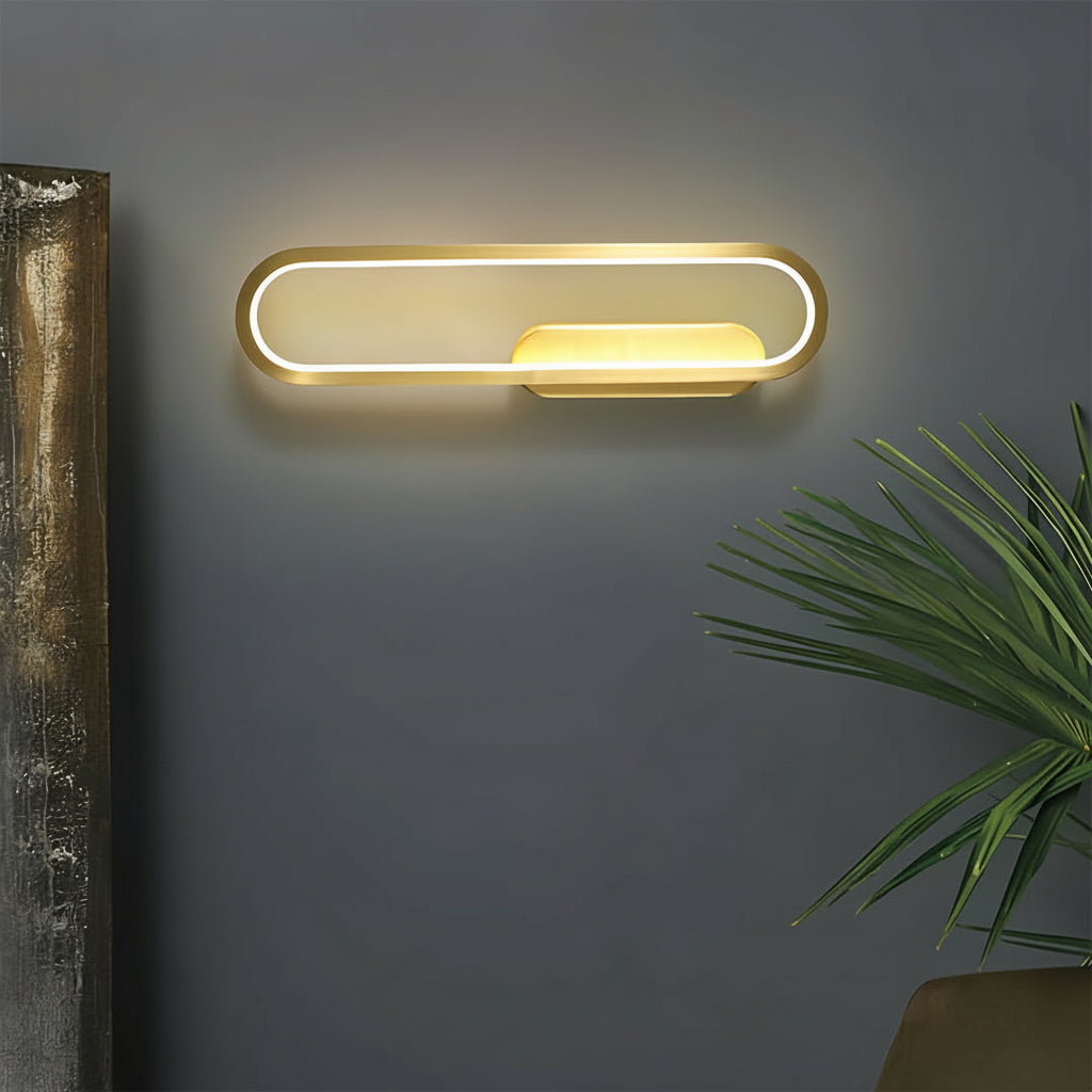 Freyza - LED Wall Sconce Light – Oval Minimalist Aluminum Silicone (40cm / 15.7in)
