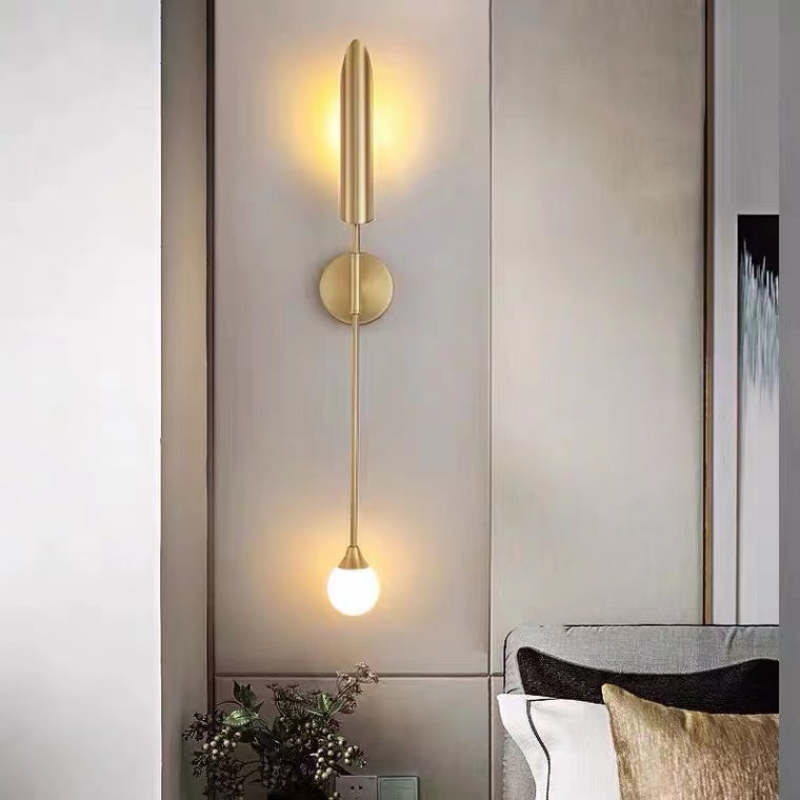 Freyza | Phira luxuriöse goldene Doppelkopf-Wandleuchte für den Innenbereich – Schlafzimmer, Wohnzimmer