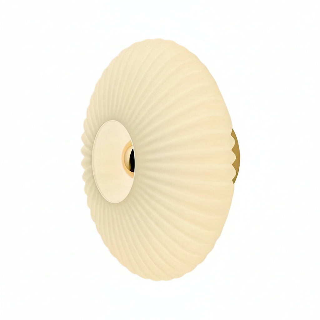 Freyza - LED Wall Sconce Light – Modern Round Striped Glass Postmodern (25x25cm / 9.8x9.8in)