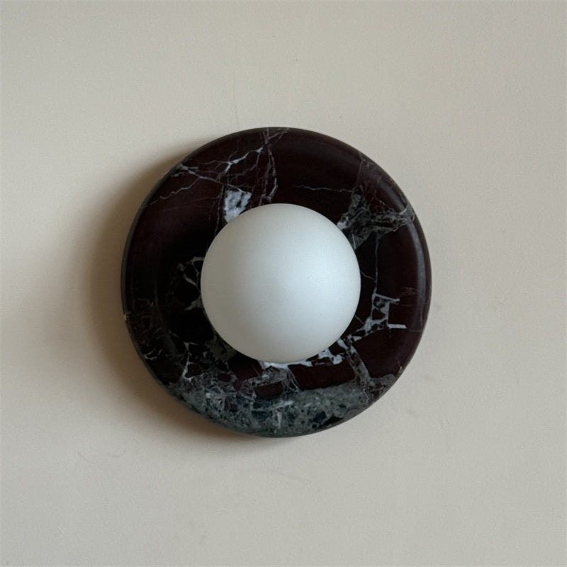 Freyza | Uzorionis Nordic Art Glass Marble Wall Light – Nordic Bedroom Hallway