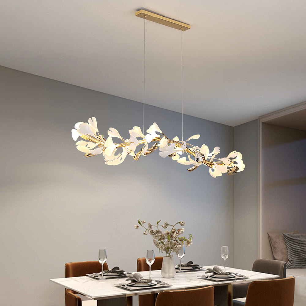 Freyza | Lustre en céramique dorée – Salle à manger et salon modernes