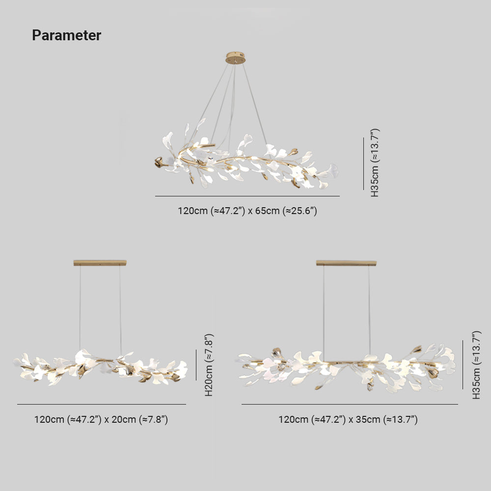 Freyza | Lustre en céramique dorée – Salle à manger et salon modernes