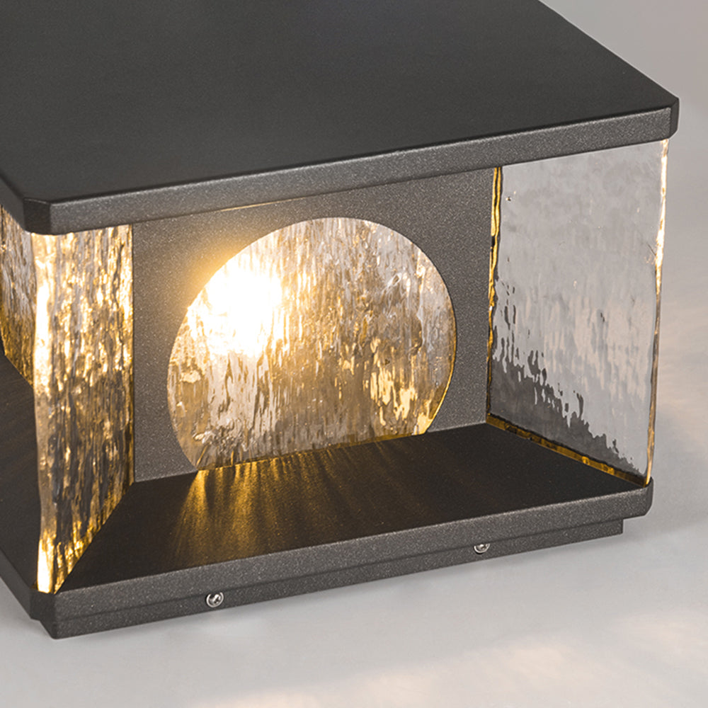 Freyza | Lampe d’extérieur en verre noir – Jardin moderne, terrasse extérieure
