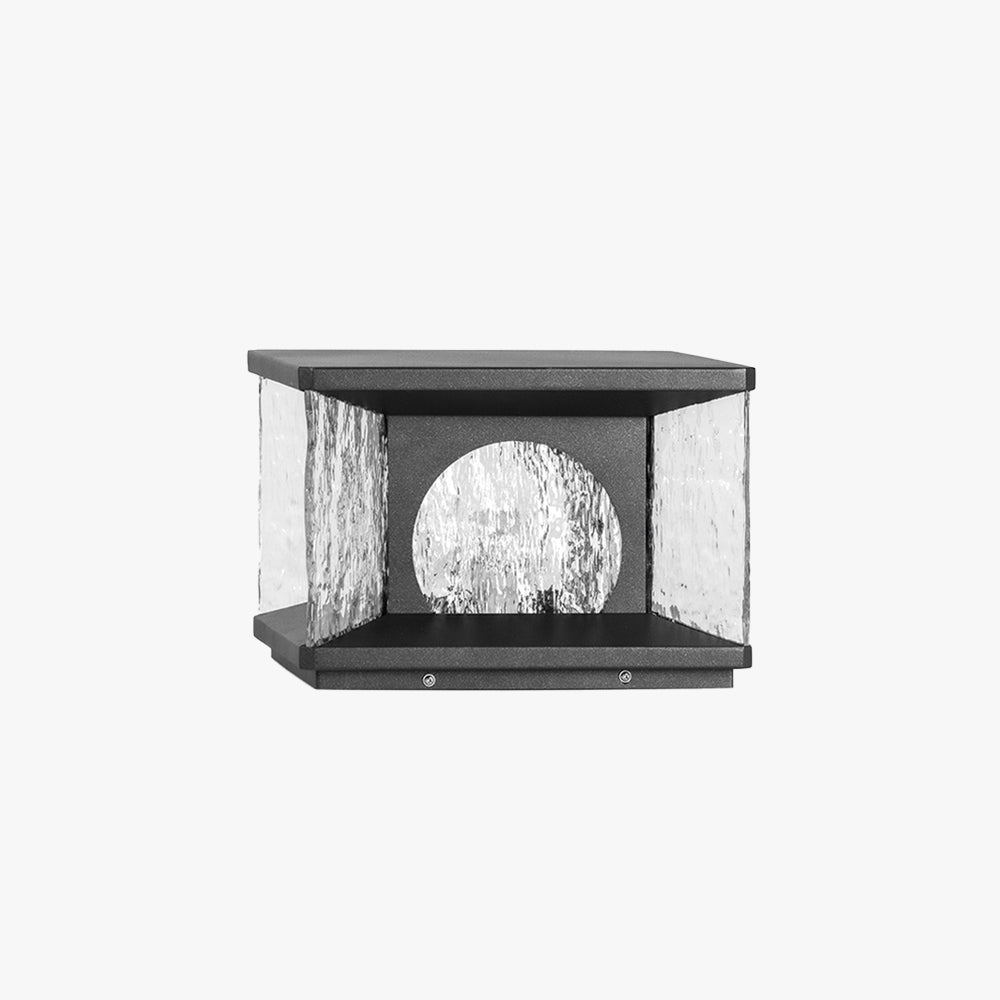 Freyza | Lampe d’extérieur en verre noir – Jardin moderne, terrasse extérieure