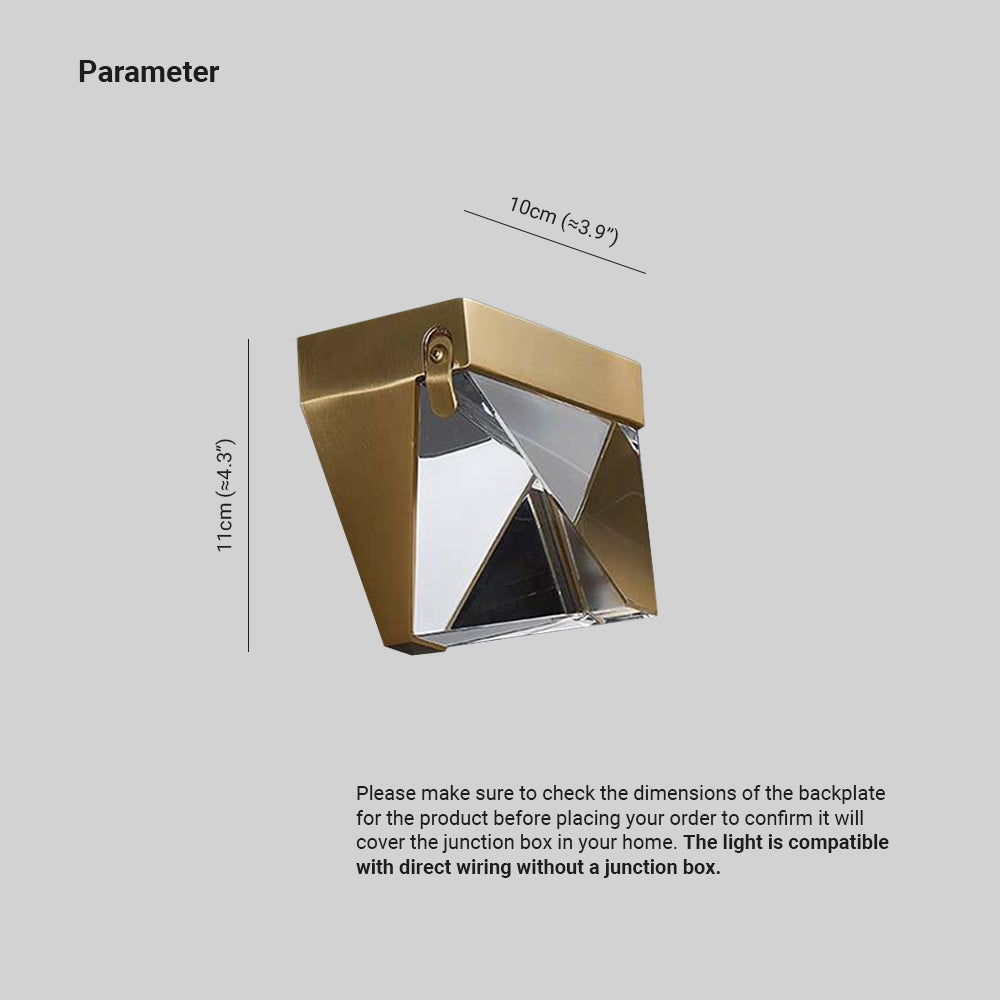 Freyza | Laxor Waterproof Diamond Black Gold Outdoor Wall Light – Garden Porch Exterior
