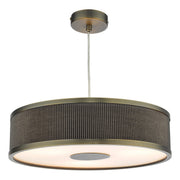 Freyza - Dar Alvaro 3 Light Pendant Antique Bronze and Brown With Shade