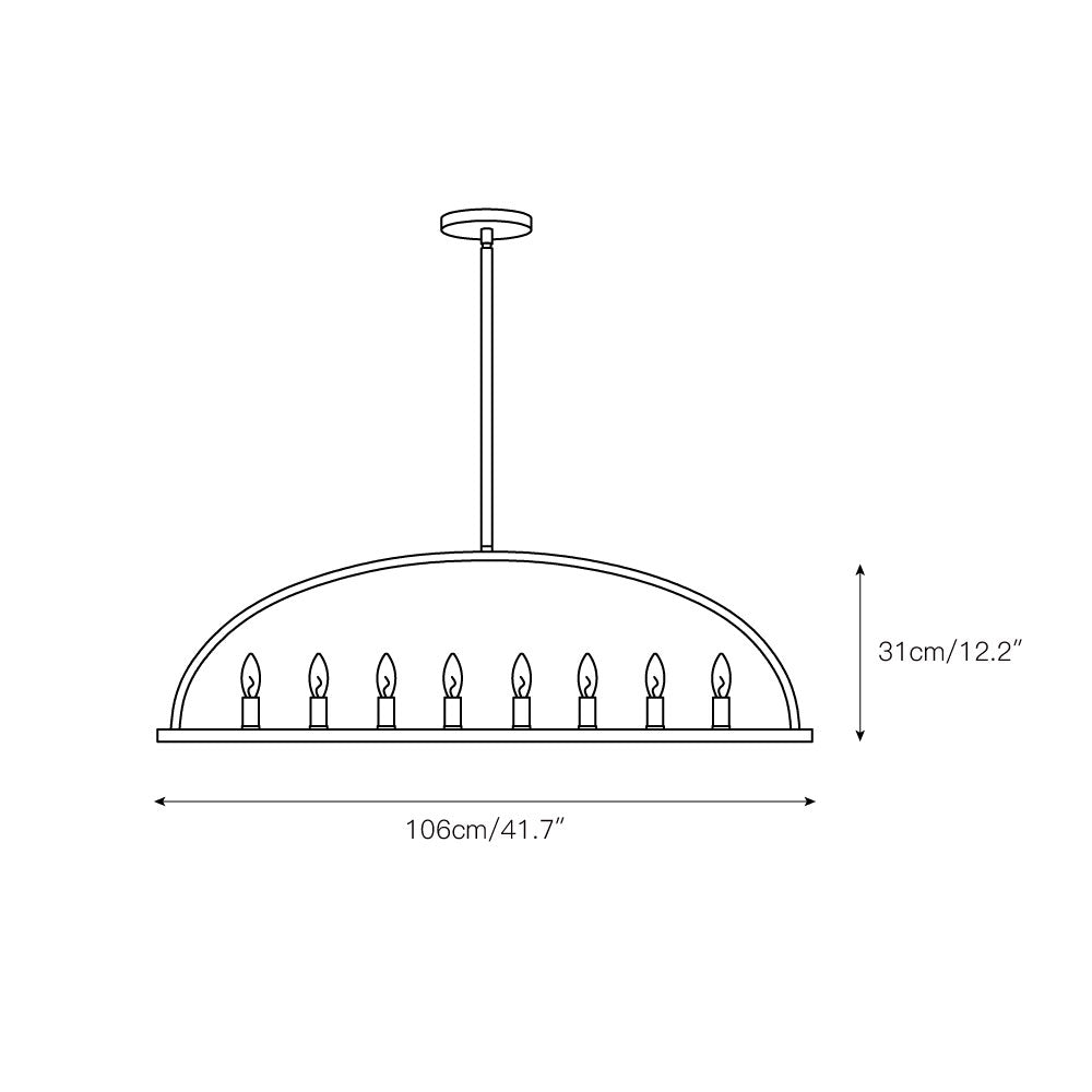 Freyza | Abbott Linear Minimalist Chandelier – Minimalist Dining Room Living Room
