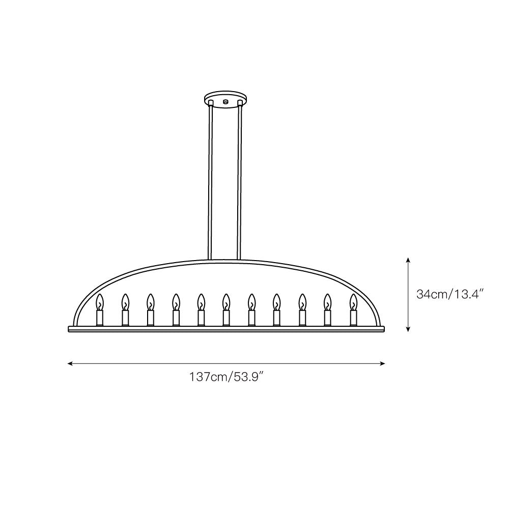 Freyza | Abbott Linear Minimalist Chandelier – Minimalist Dining Room Living Room