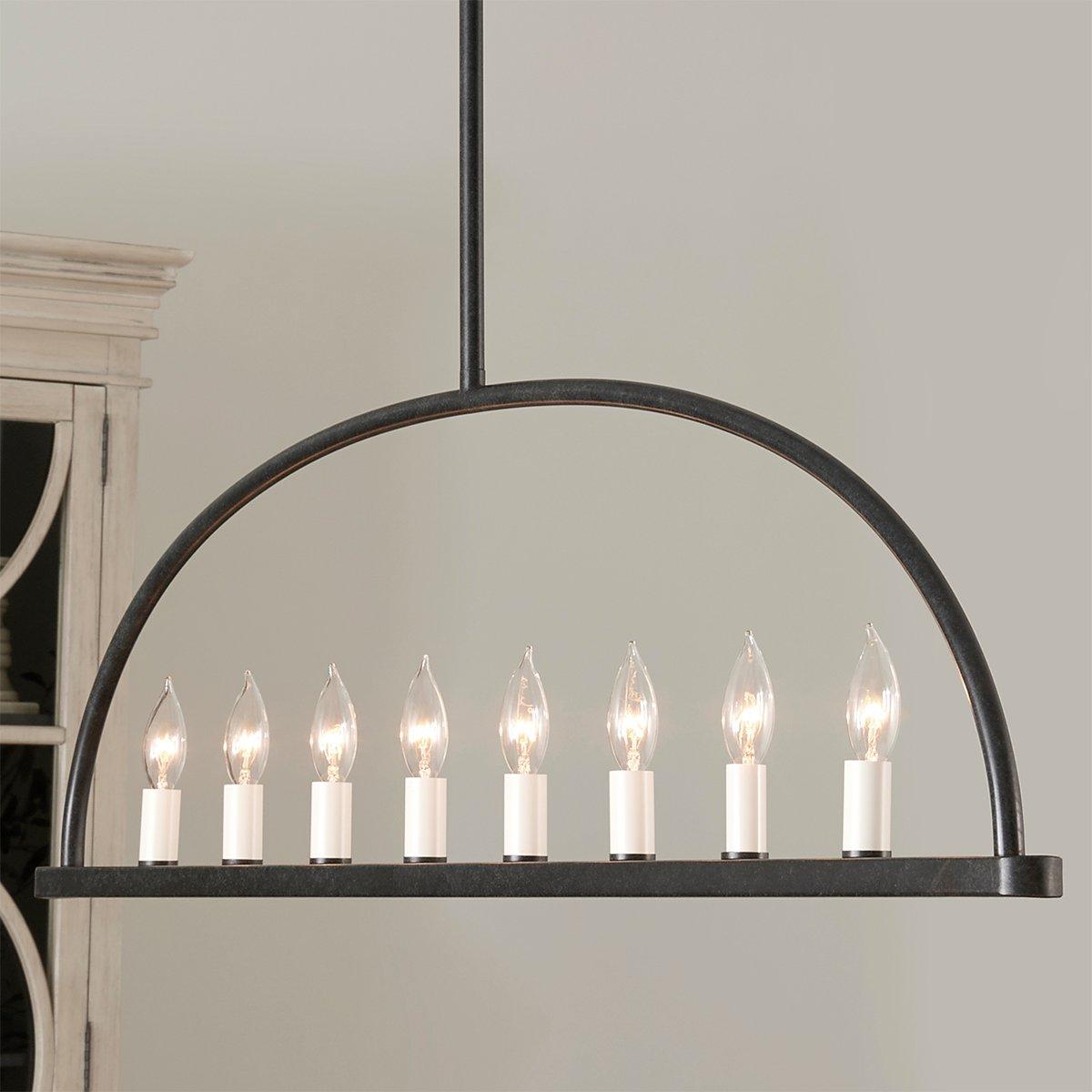 Freyza | Abbott Linear Minimalist Chandelier – Minimalist Dining Room Living Room