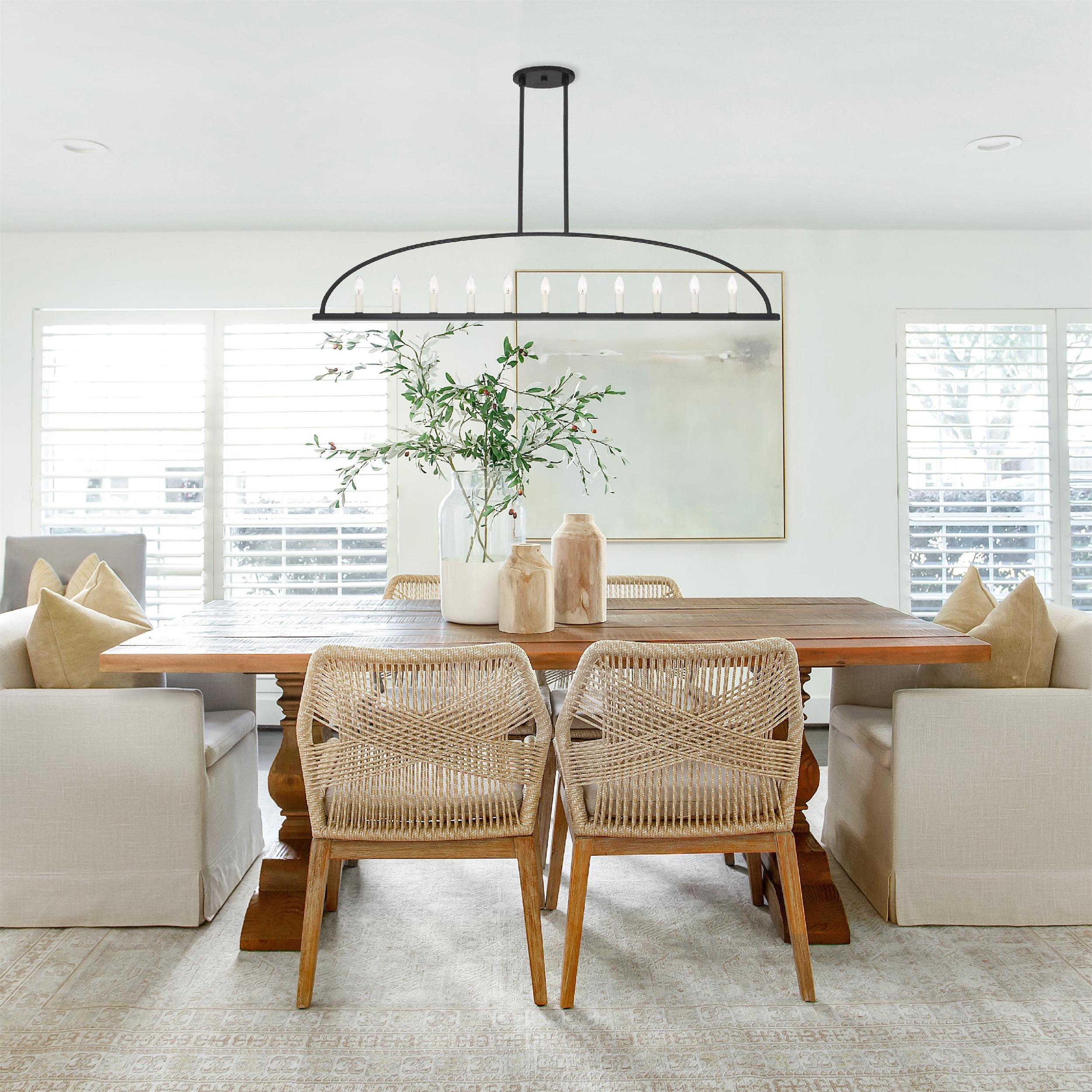Freyza | Abbott Linear Minimalist Chandelier – Minimalist Dining Room Living Room