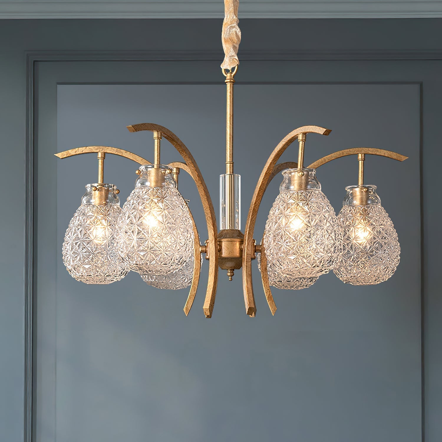 Freyza | Lustre en verre de luxe postmoderne Adams – Salle à manger et salon modernes