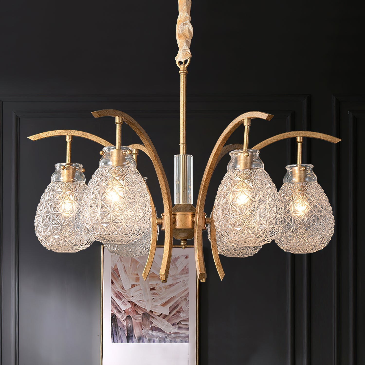 Freyza | Lustre en verre de luxe postmoderne Adams – Salle à manger et salon modernes