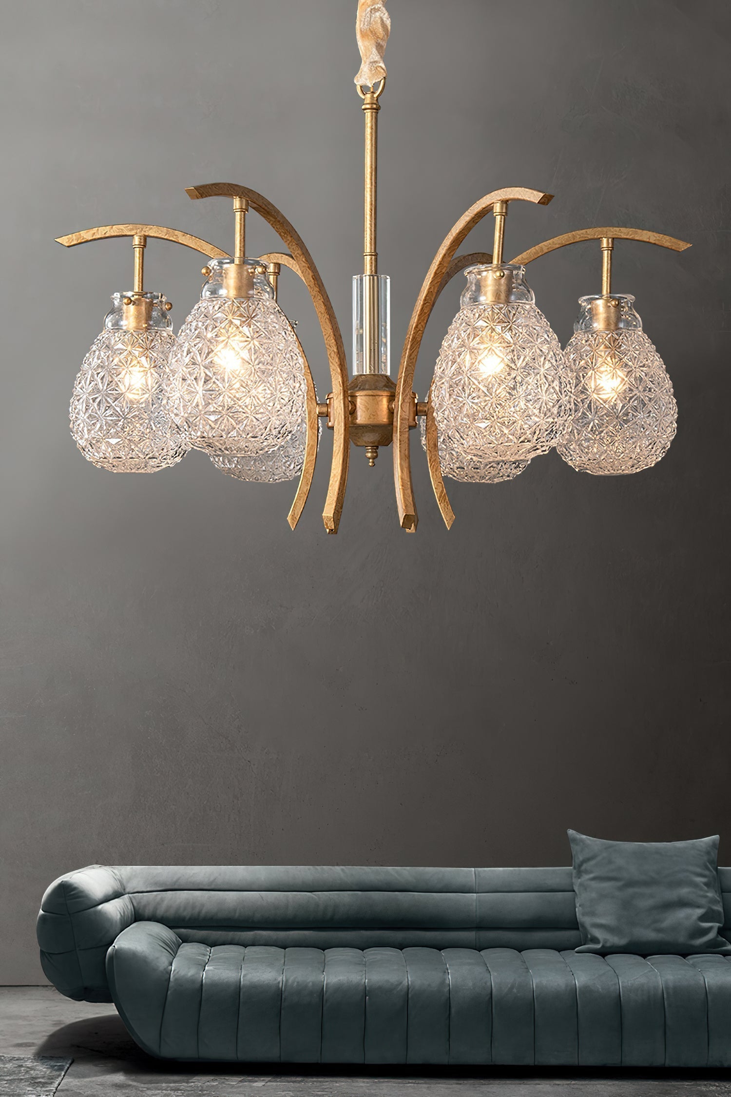 Freyza | Lustre en verre de luxe postmoderne Adams – Salle à manger et salon modernes